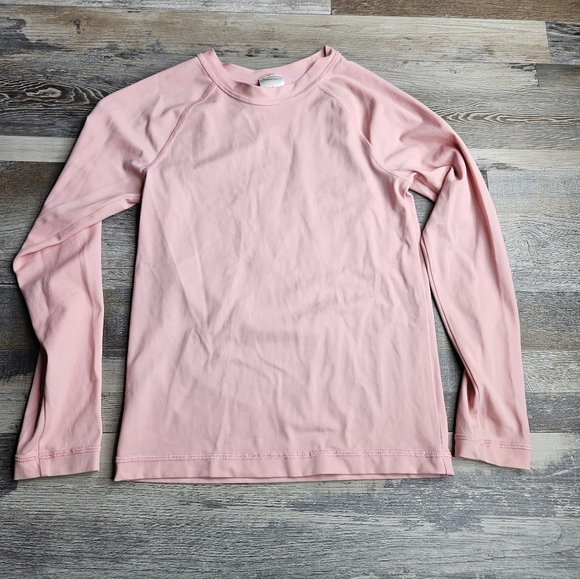 Hanna Andersson Girl's Pink Rash Guard Swim Top Size 8 - Picture 1 of 5